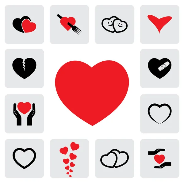 Abstract heart icons(signs) for healing, love, happiness- vector