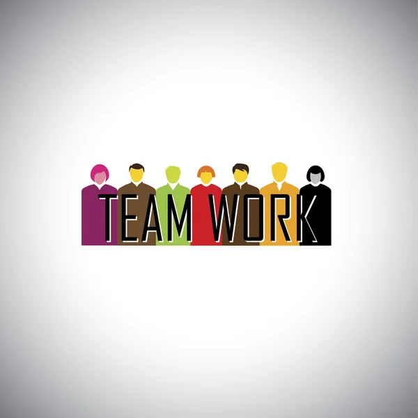 Corporate executives or employees together - teamwork concept ve