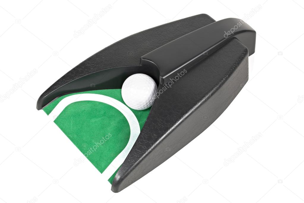 Automatic golf ball putt return machine with golf ball — Stock Photo © johnnydao 26499245