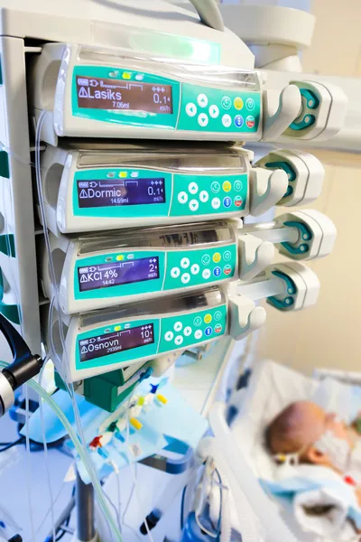 Syringe pumps in pediatric intensive care unit