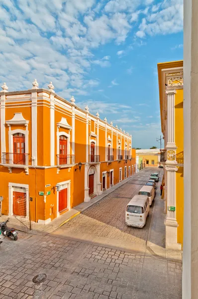 Old colonial buildings in Campeche, Mexico