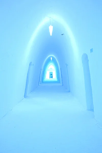 Ice hotel corridor