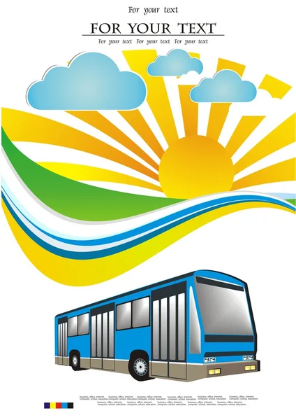 The best bus tours project a vector illustration