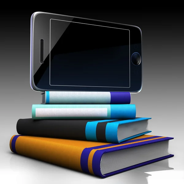 Digital tablet and books as progress concept