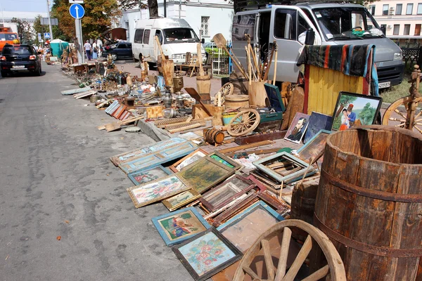 Vintage Holiday Fair in the old Eastern European city Kiev, Ukraine.