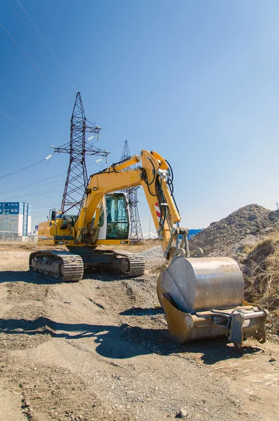 Excavator on construction site