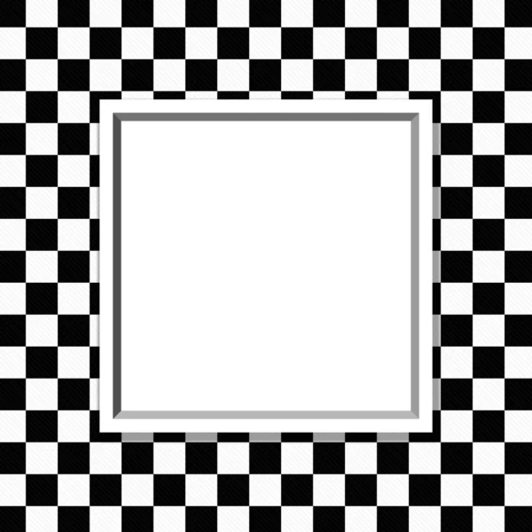 Black and White Checkered Frame with Frame Background