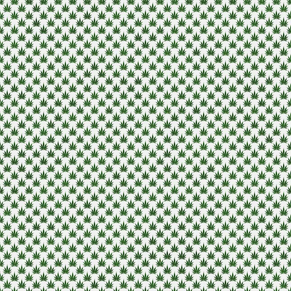 Green Marijuana Leaf Pattern Repeat Background
