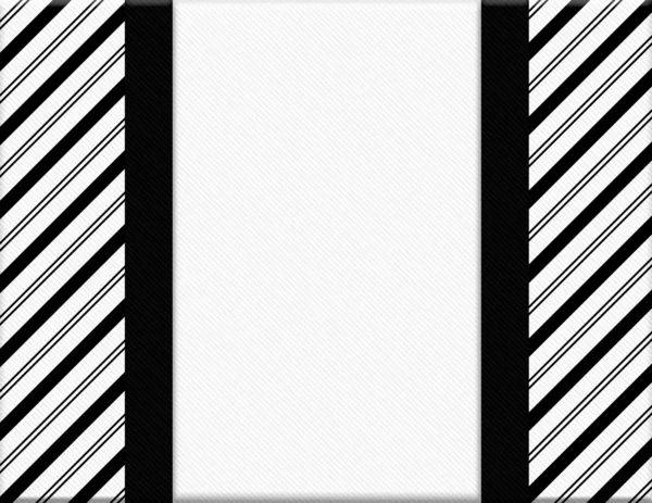Black and White Striped Frame with Ribbon Background