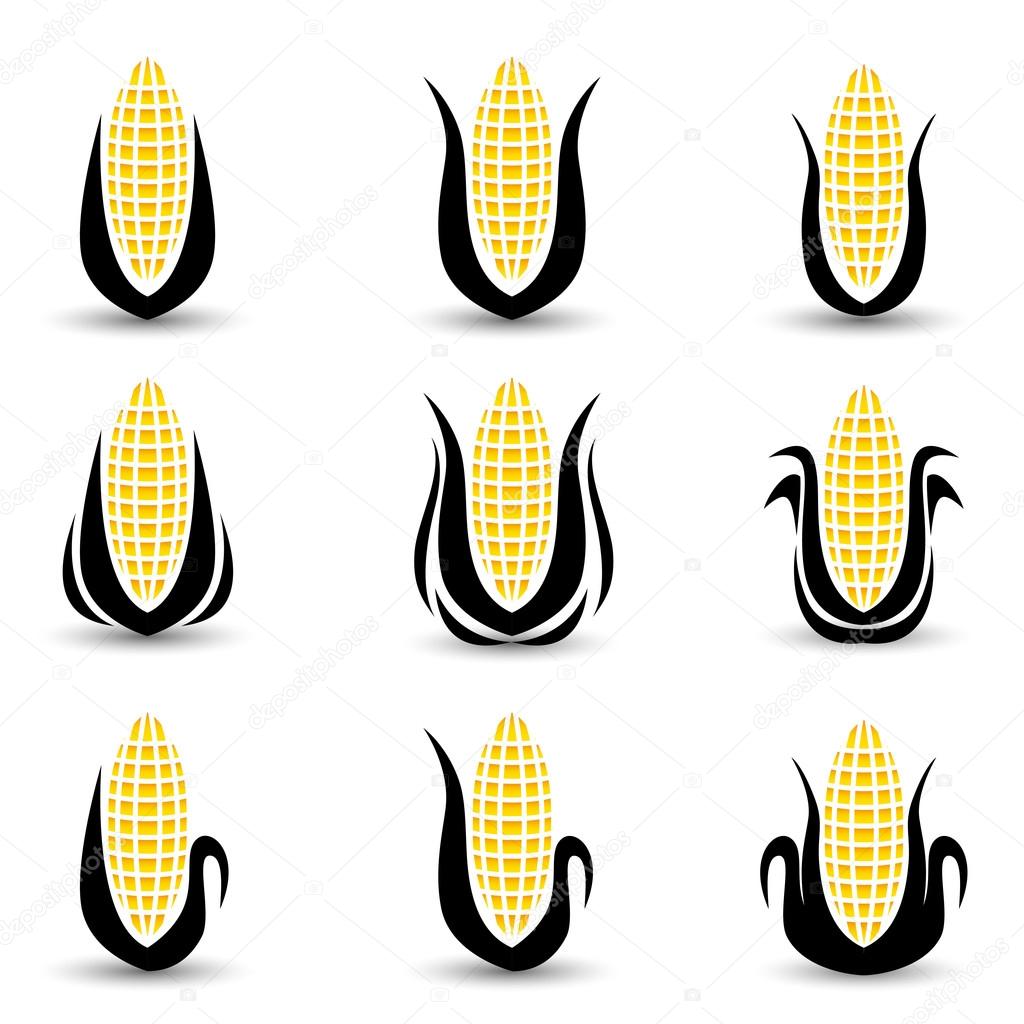 Corn Icon or symbol set — Stock Photo © satanil 18969913