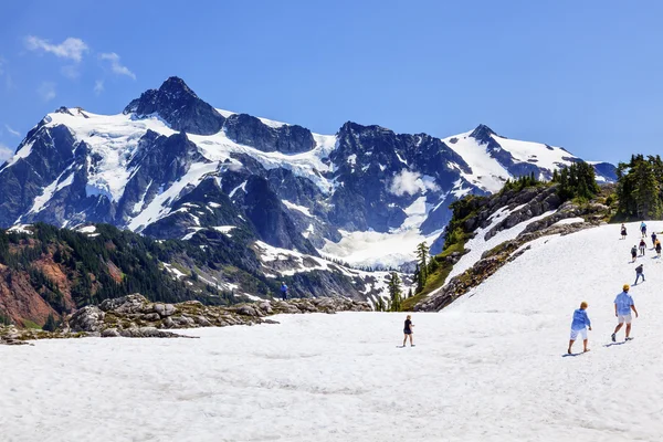 Hiking Snowfields Artist Point Glaciers Mount Shuksan Washington