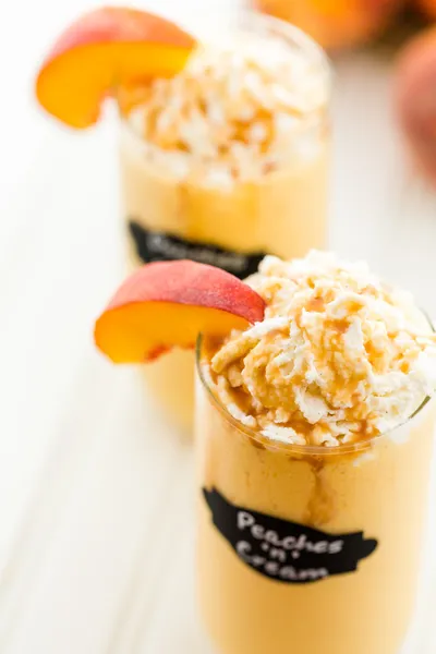 Peaches and cream cold drink