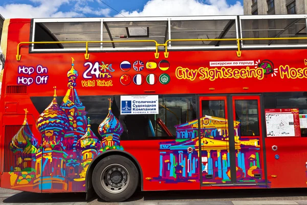 Sightseeing bus in Moscow, Russia.