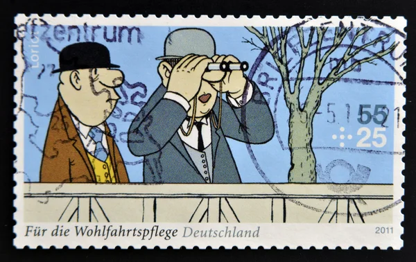 GERMANY - CIRCA 2011: A stamp printed in Germany shows a fragment of the Sketch comedy Loriot 