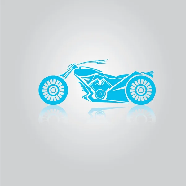 Vector blue Silhouette of classic motorcycle.