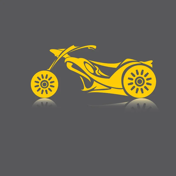 Vector Silhouette of classic motorcycle. moto icon