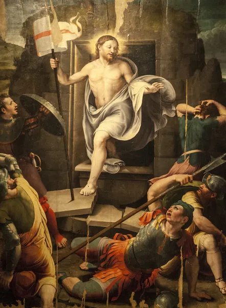 Resurrection, painting in the Sansepolcro Cathedral