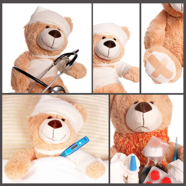 Sick Teddy - Collage