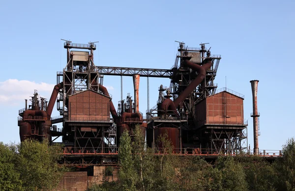 Rusty industrial ruin in Duisburg, Germany