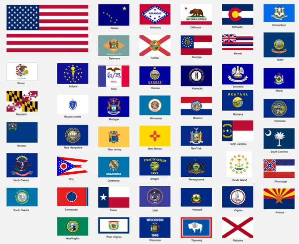 States flags of the united states of america