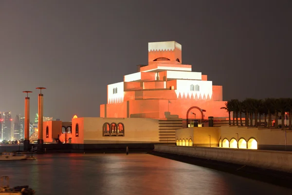 Museum of Islamic Art in Doha illuminated at the National Day of Qatar