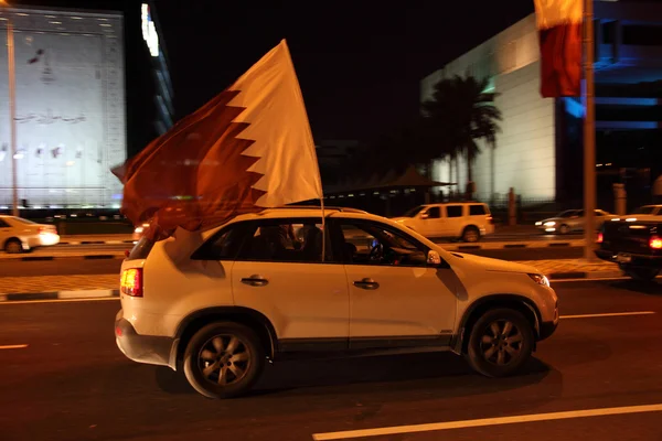 Qatar National Day celebration on the corniche road of Doha. Qatar, Middle East