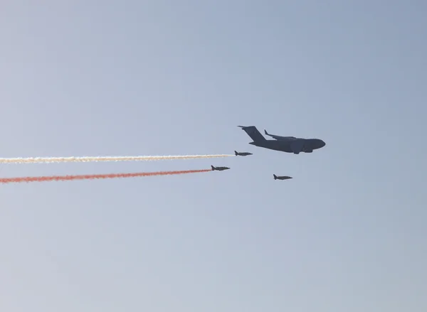 Army jets at the airshow in Doha, Qatar, Middle East