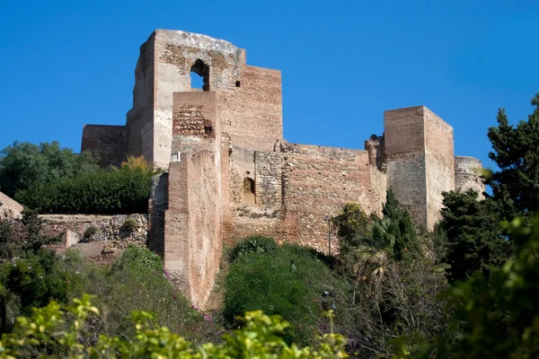 阿尔卡萨瓦城堡在西班牙马拉加 - 图库照片ani