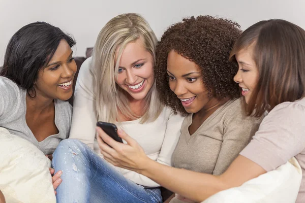 Beautiful Women Friends Using Smartphone