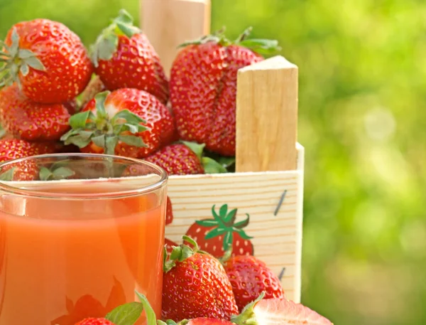 Strawberry juice and strawberry