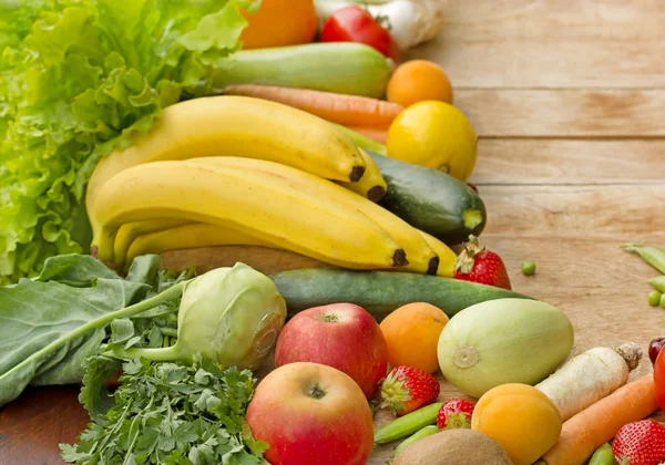 Fresh organic fruits and vegetables