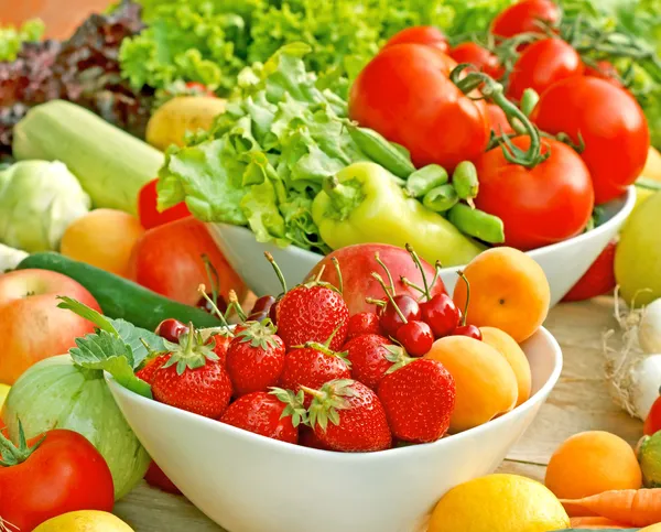 Organic fruits and vegetables