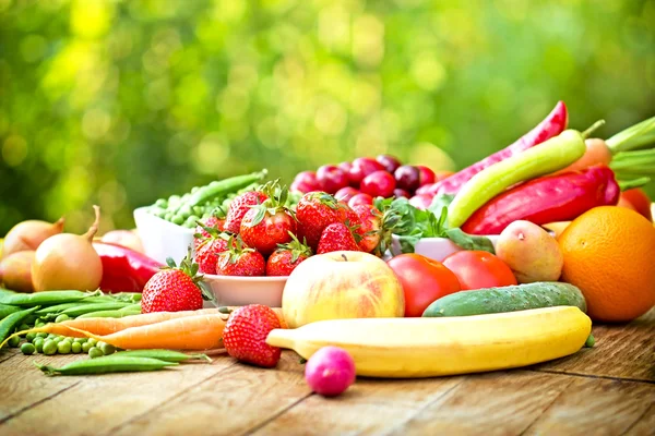 Healthy food - organic fruits and vegetables