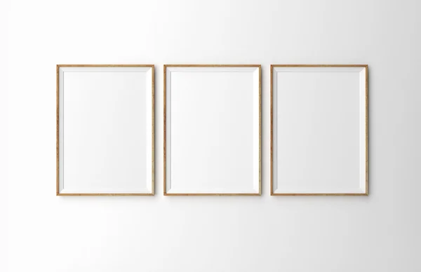 Three wooden frames