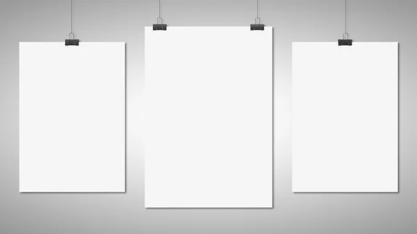 Three blank poster