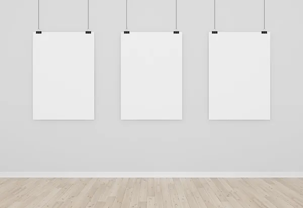 Three blank posters