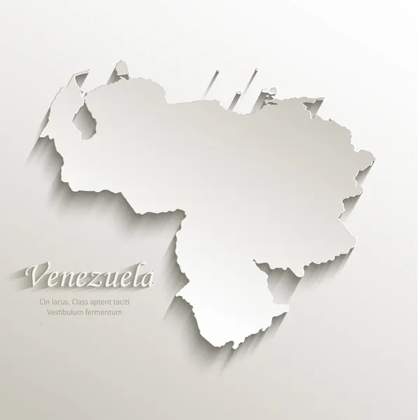 Venezuela mapa tarjeta papel natural vectoriales en 3d Venezuela mapa tarjeta papel natural vectoriales en 3d
