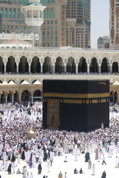 Pilgrims inside Masjid Al-Haram