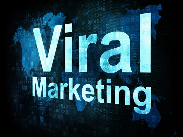 Marketing concept: pixelated words Viral Marketing on digital sc