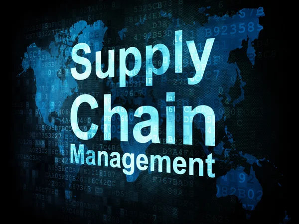 Marketing concept: pixelated words Supply Chain Management on di