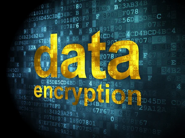 Information concept: data encryption on digital background