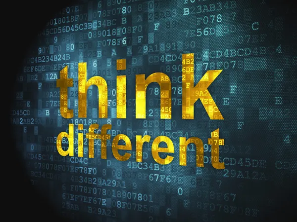 Education concept: Think Different on digital background