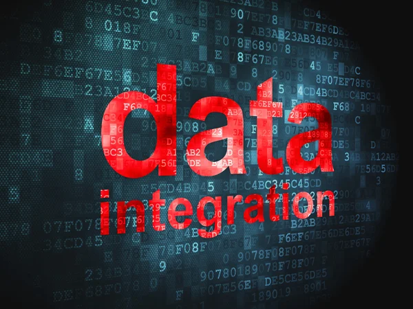 Information concept: Data Integration on digital background