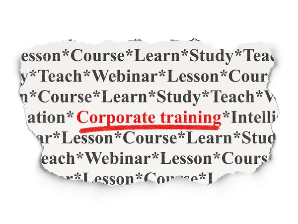 Education concept: Corporate Training on Paper background