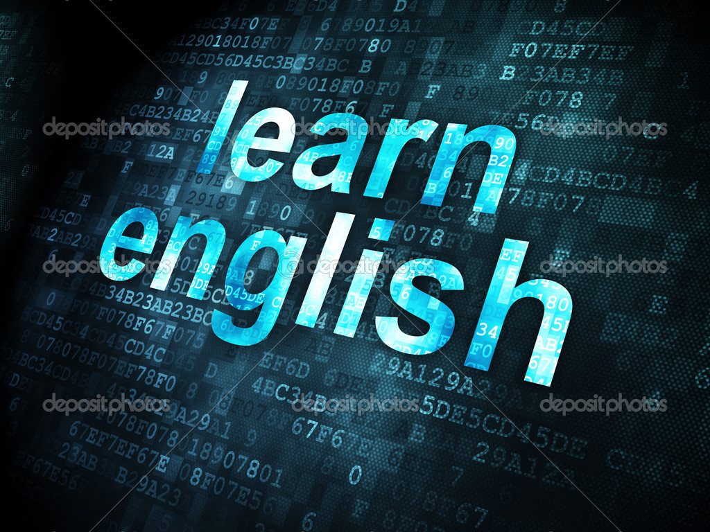 Education concept: Learn English on digital background — Stock Photo