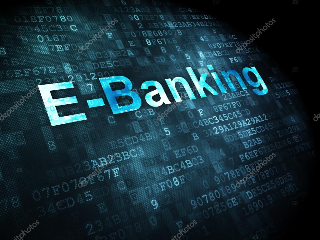 Business concept EBanking on digital background — Stock Photo