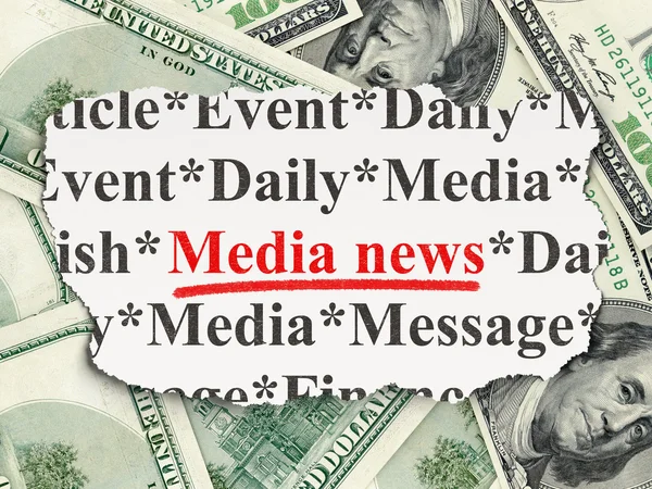 News concept: Media News on Money background