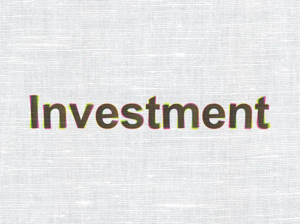 Finance concept: Investment on fabric texture background
