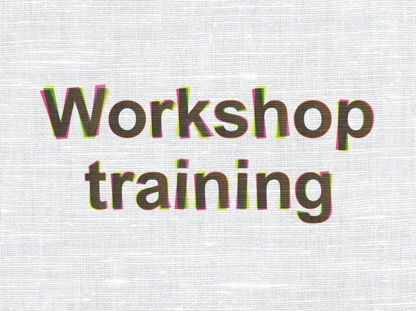 Education concept: Workshop Training on fabric texture background