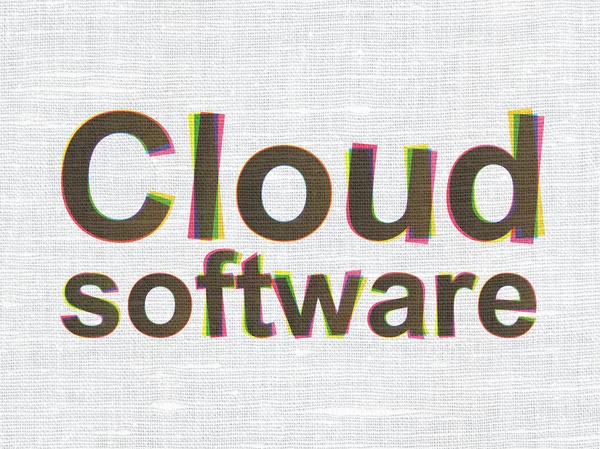 Technology concept: Cloud Software on fabric texture background